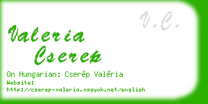 valeria cserep business card